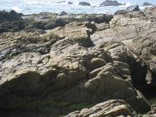 民宿近くの海の岩